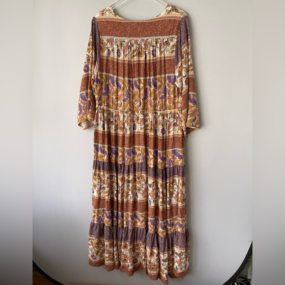 City Chic Floral Boho Tiered Maxi Dress 1X - Picture 9 of 12